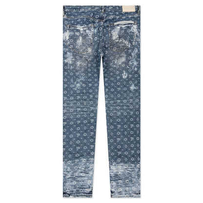P001 - Super Heavy Waxed Indigo Jacquard Monogram
