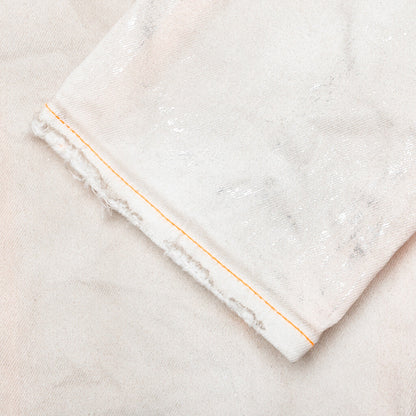 P001 - White Neon Stitch Orange