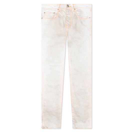 P001 - White Neon Stitch Orange