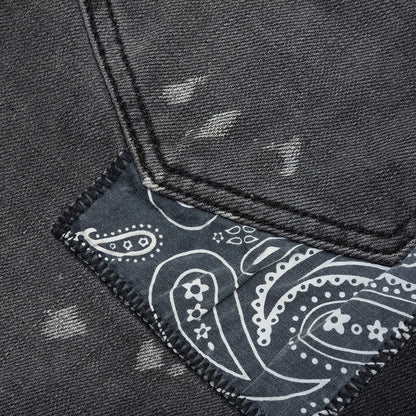 P002 - Bandana Patch Pocket Black