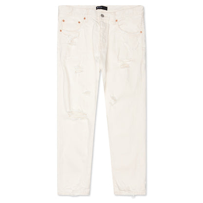 P003 - White Vintage Distress Crop