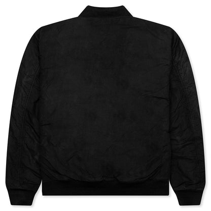 Quilted Bomber Waxed - Black