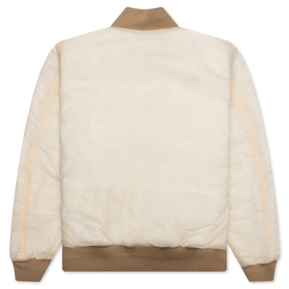 Quilted Bomber Waxed - Cream