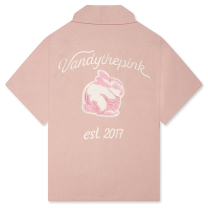 Rabbit Work Button Shirt - Pink