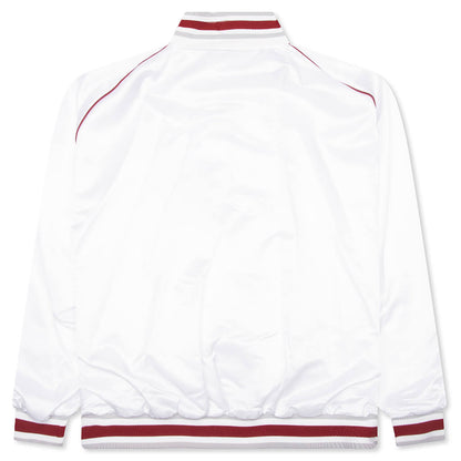 1952 Shiny Raglan Bomber Jacket - White