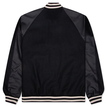 Raglan Varsity Jacket - Black