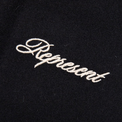 Raglan Varsity Jacket - Black
