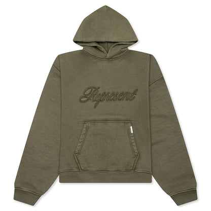 Rep Reverse Applique Hoodie - Vintage Khaki