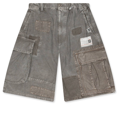 Repaired Cargo Shorts - Light Grey