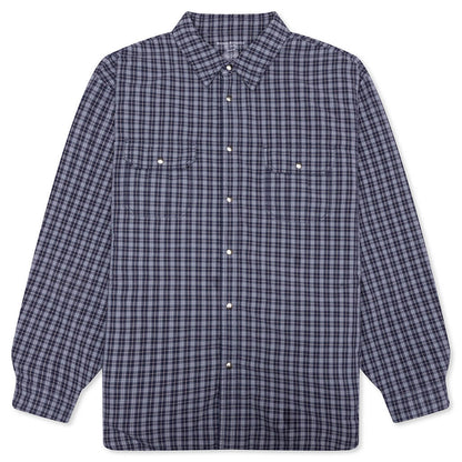 Reversible Padded Shirt - Blue/Grey Check