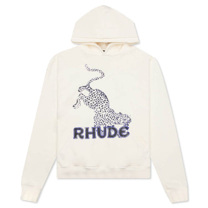 Leopard Hoodie - Vintage White