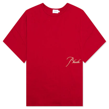 Reverse Tee - Cherry Red