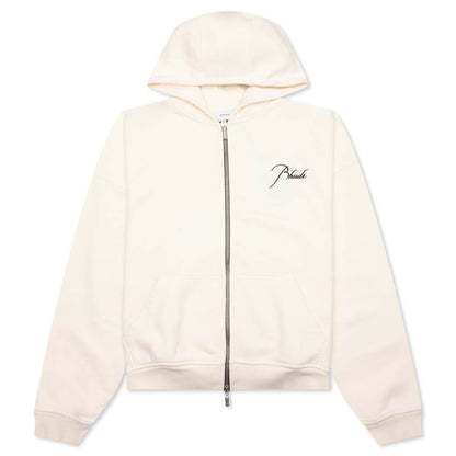Zip Up Hoodie - Vintage White