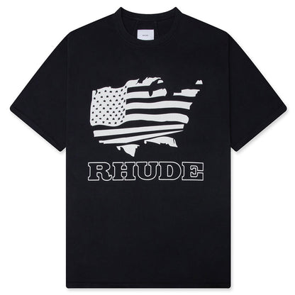 Rhude Banner Tee - Vintage Black/White