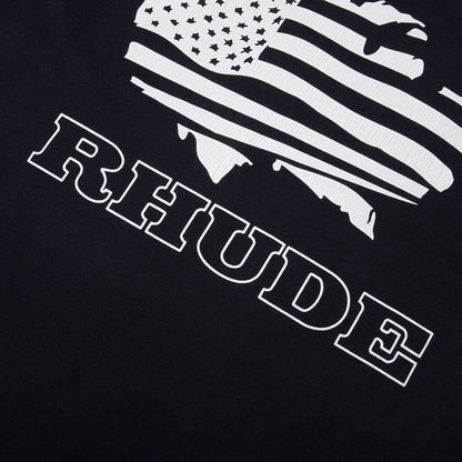 Rhude Banner Tee - Vintage Black/White