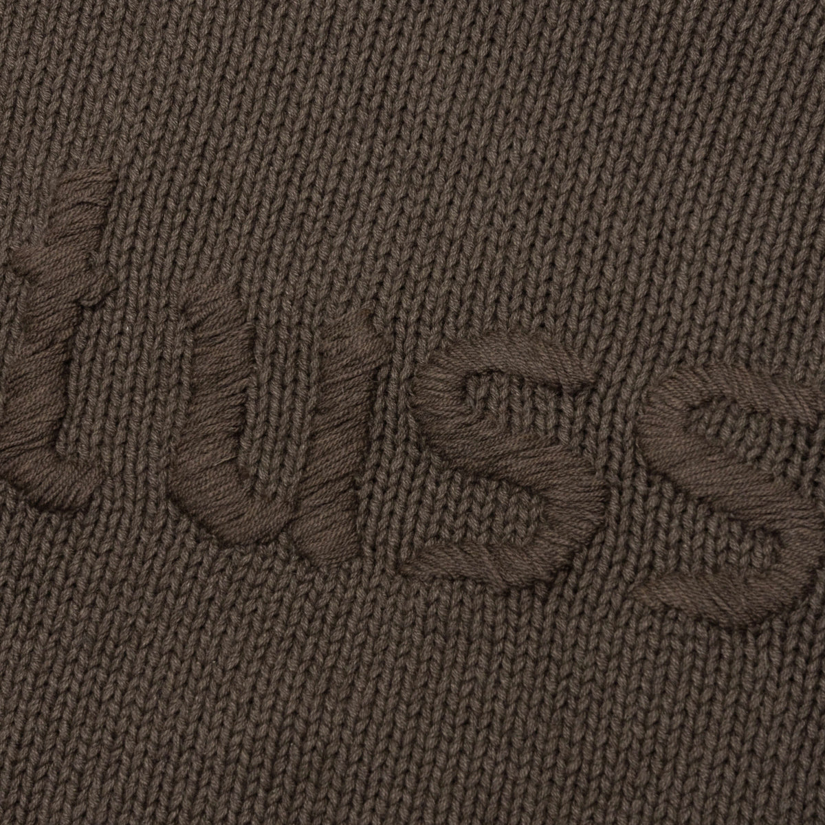 Roll V-Neck Logo Sweater - Brown