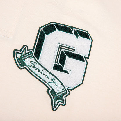 College Long Sleeve Polo - White/Green