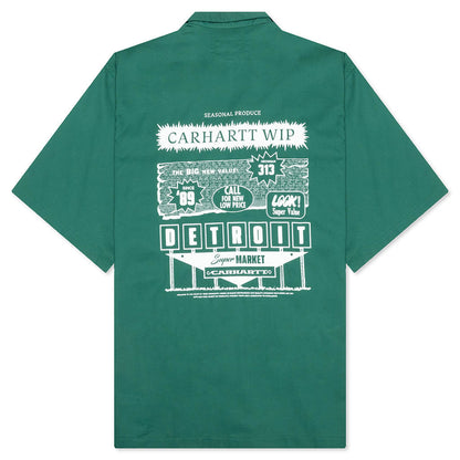 S/S Deli Shirt - Rainforest/White