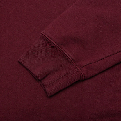 Logo-Embroidered Long-Sleeved Hoodie - Burgundy