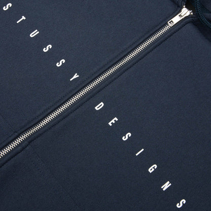 S Box Zip Hoodie - Navy