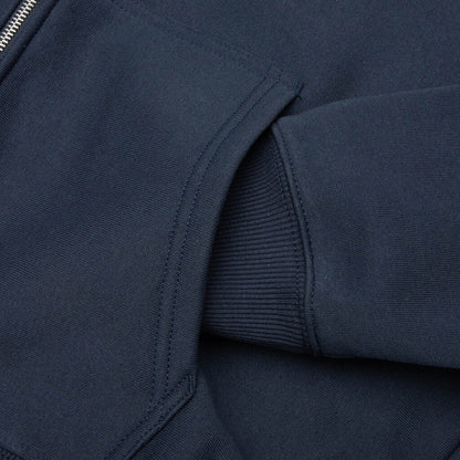 S Box Zip Hoodie - Navy