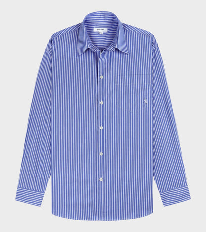 Oversized Shirt Blue Striped