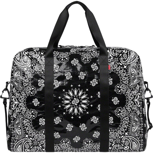 SUPREME BANDANA TARP DUFFLE BAG BLACK
