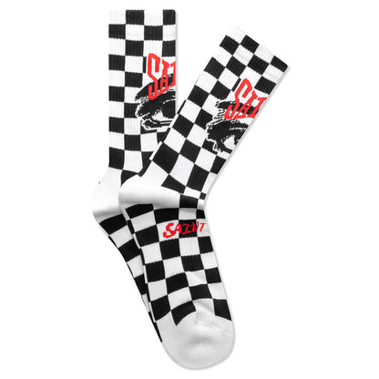 Saint Eye Socks - Black/White