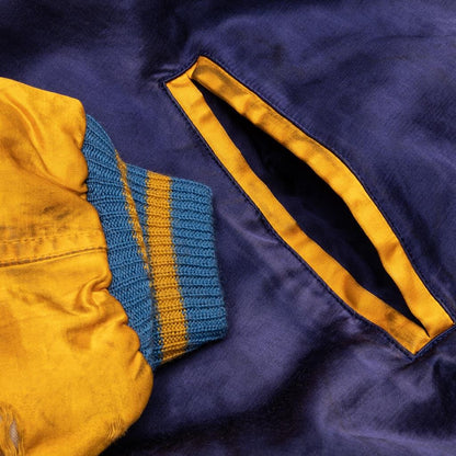 Saint Michael Stadium Jacket - Navy/Yellow