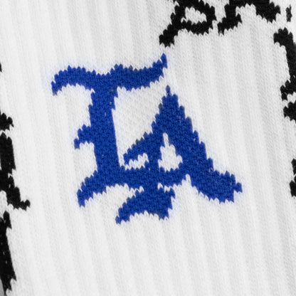 Saint Michael x Born x Raised Saint Sinner Socks - White/Blue