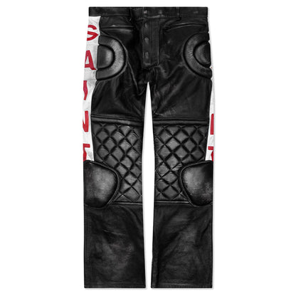 Saint Racer Leather Pants - Black