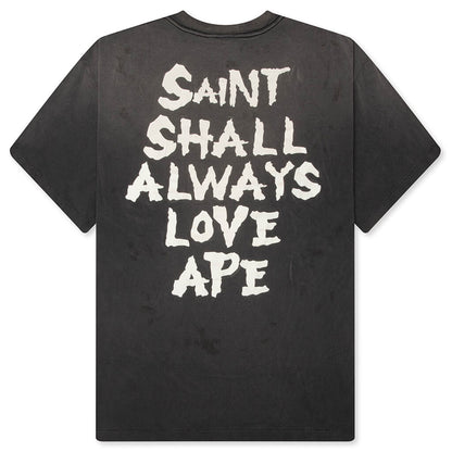 Saint M6 x BAPE Always Love S/S T-Shirt - Black