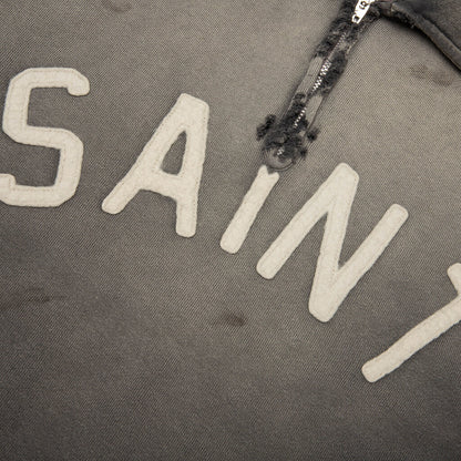 Saint S/S Half Zip Sweat Polo - Charcoal