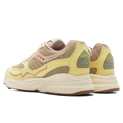 3D Grid Hurricane Mushroom - Tan/Yellow