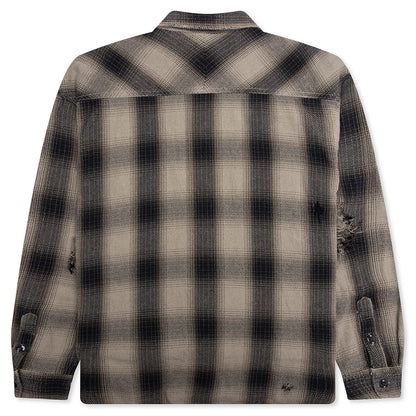 Savage Block Hombre Check Shirt LS - Greige