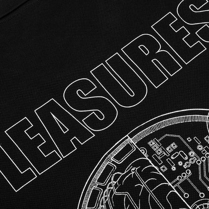 Schematic Long Sleeve Polo - Black
