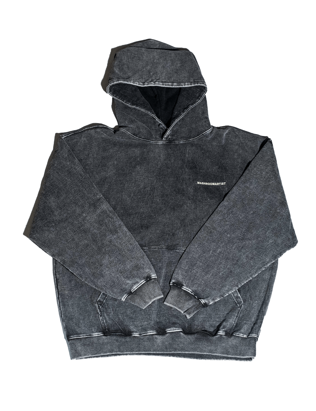 WASHROOMARTIST WRAT HOODIE WASHED BLACK