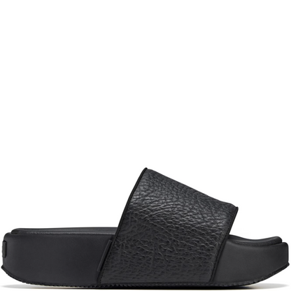 Y-3 Black Leather Sliders