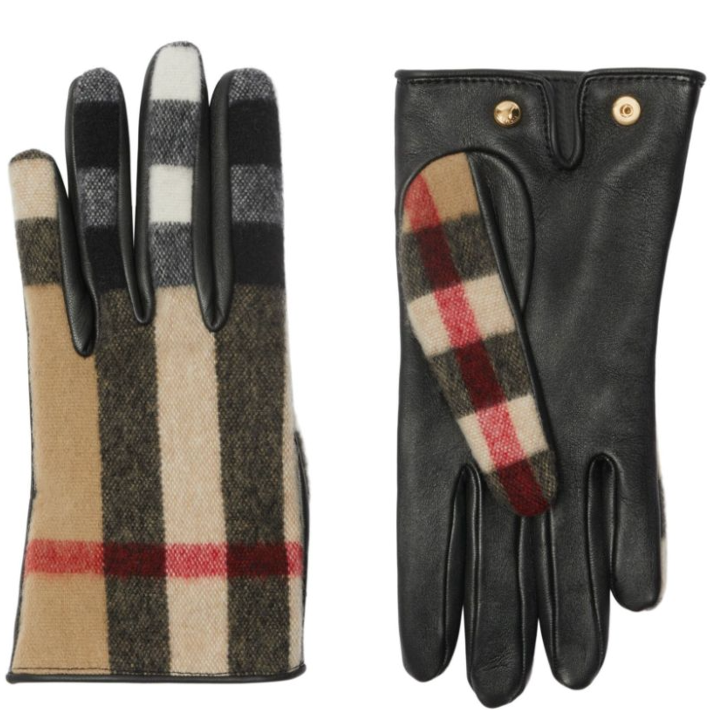 Womens Burberry Victoria Exaggerated Check Gloves