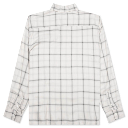 Shadow Plaid Rayon Shirt - Natural