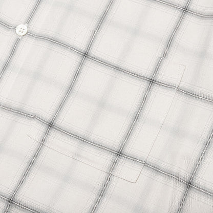 Shadow Plaid Rayon Shirt - Natural