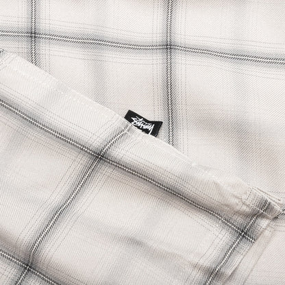 Shadow Plaid Rayon Shirt - Natural