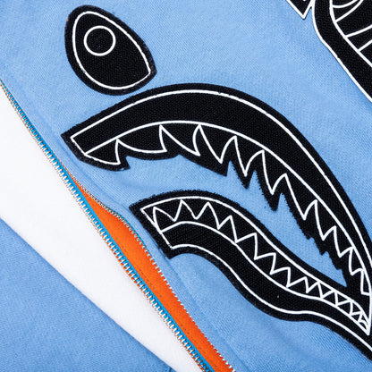 Shark Full Zip Hoodie Indonesia - Blue