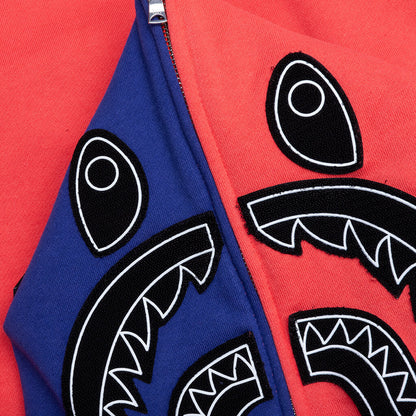 Shark Full Zip Hoodie Japan - Red