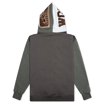 Shark Full Zip Hoodie #2 - Olive Drab