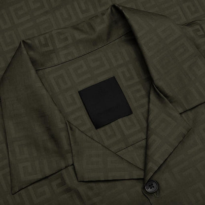 Boxy Fit Hawaiian Shirt - Khaki