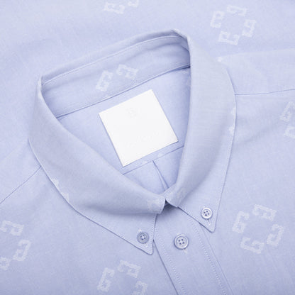 Monogram 72 Jacquard Shirt - Baby Blue
