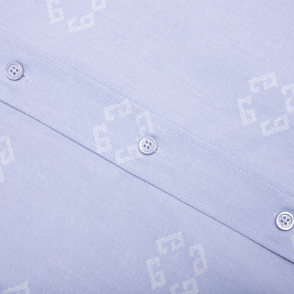 Monogram 72 Jacquard Shirt - Baby Blue