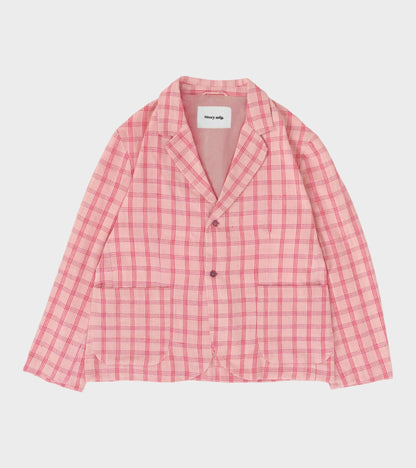 Shale Jacket Pink Check Handloom