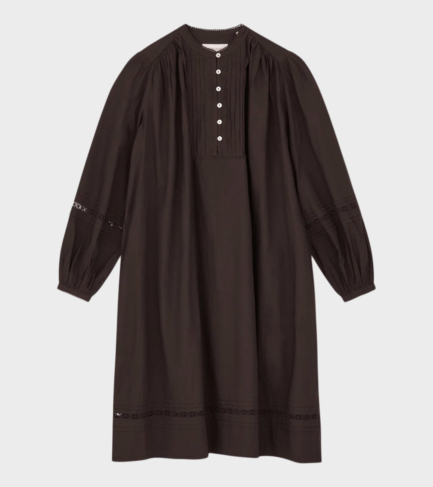 Leaf Shirtdress Dark Brown
